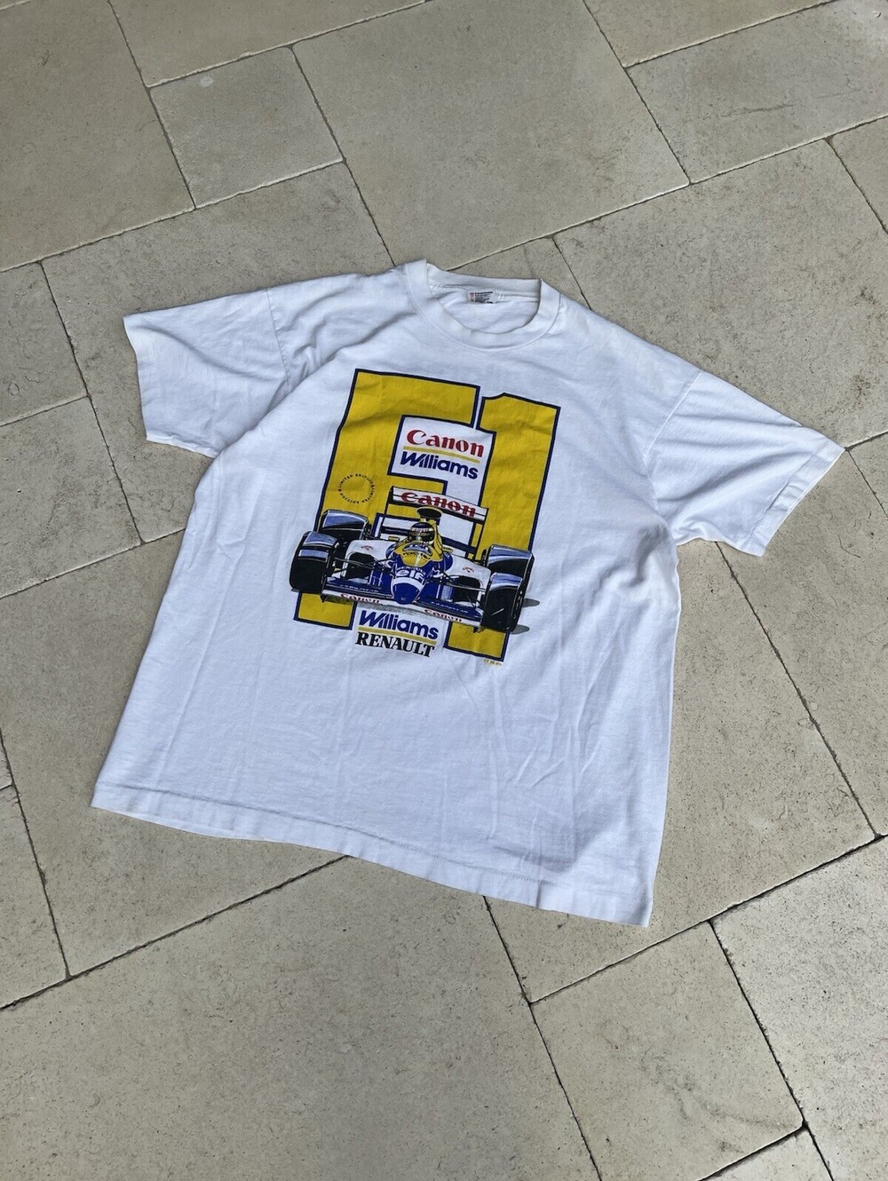 Vintage F1 Williams Renault T-Shirt Men’s Large Canon Marlboro Era Shirt 80s 90s